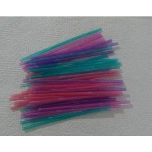 Craft 12” Straws 40 Clear Solid Colors Plastic Acrylic Bracelet Making Unused - Picture 4 of 4